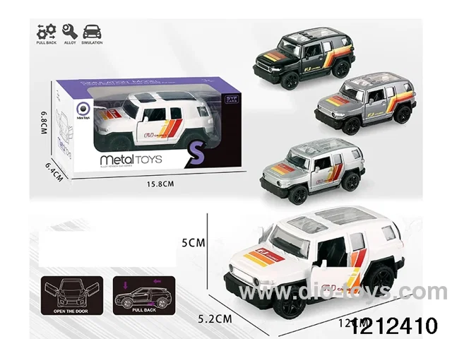 pull back alloy car in window box