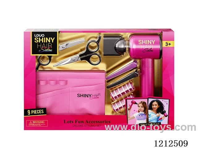Hairdressing set+sound (9PCS)(3*AAA not included)