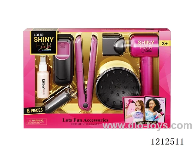 Hairdressing set+lighting and sound (6PCS)(3*AAA+2*AAA not included)
