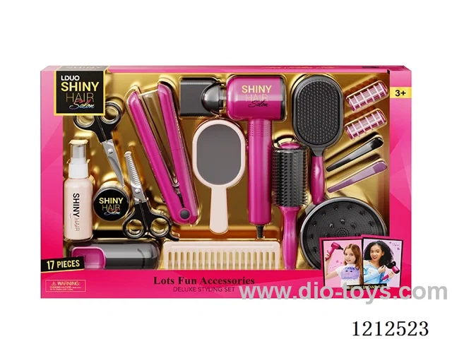 Hairdressing set+light and sound (17PCS)(3*AAA+2*AAA not included)