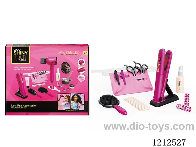 Hairdressing set+lighting and sound (12PCS)(2*AAA not included)