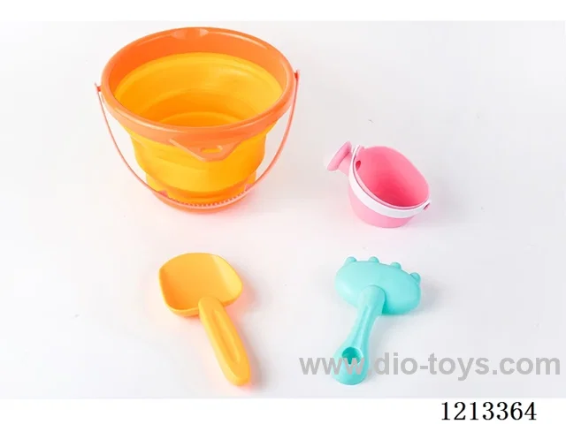 Beach Folding Bucket Set(2 colors random) 4PCS