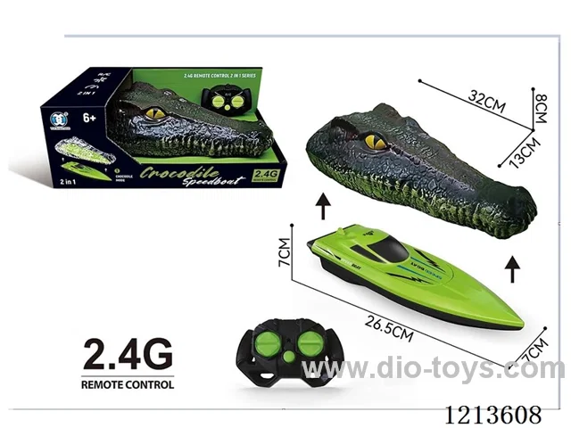 2.4G crocodile remote control boat does not include batteries.