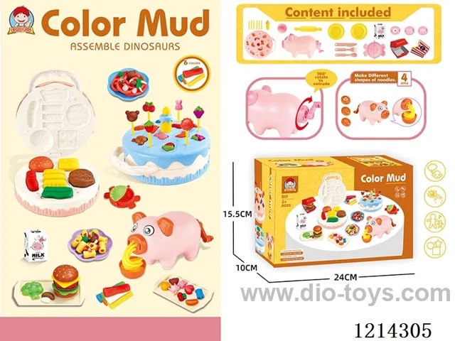 colored clay machine set