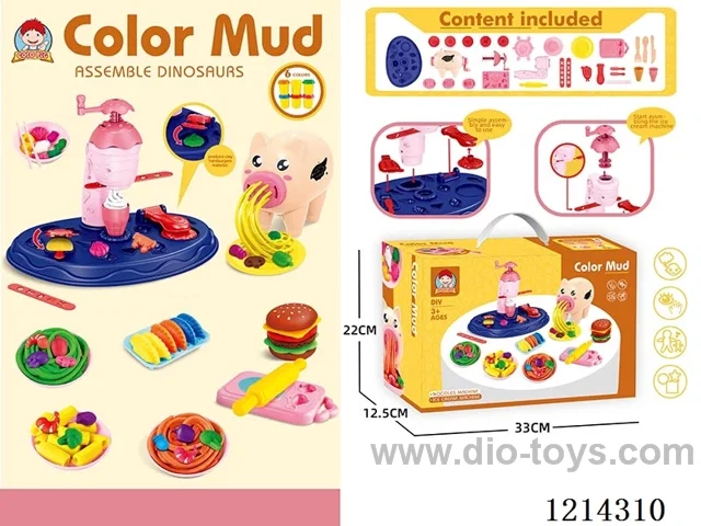 colored clay machine set
