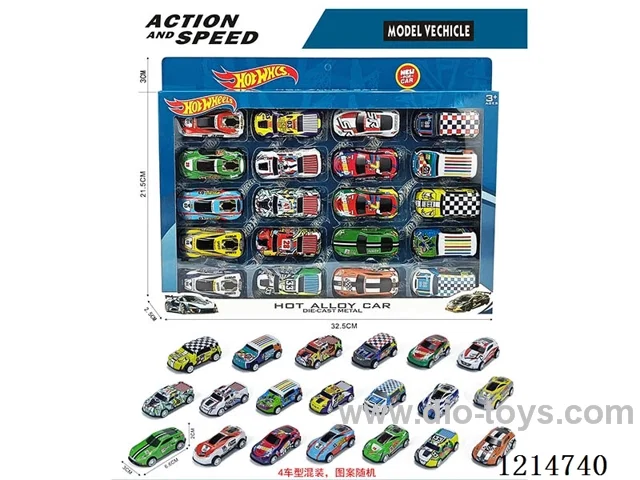 20PCS pull back tin car