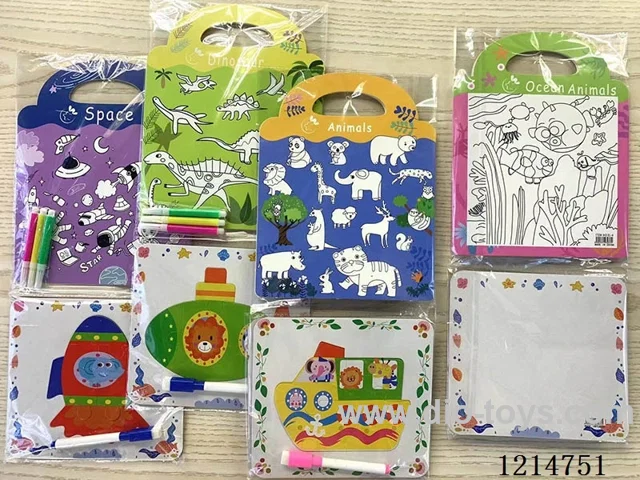 Color Fill + Puzzle Drawing Board(Color Fill Card + Puzzle Drawing Board + 3 Pens + 1 Pen)
