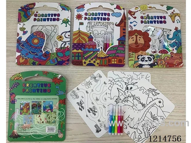 Maze Coloring(3PCS+5 pens)
