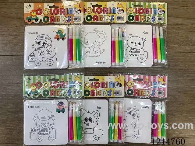 Arabic-Coloring Cards(3PCS+3pens)