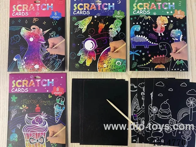 Medium Envelope Scratch Paint(8PCS+1pen)