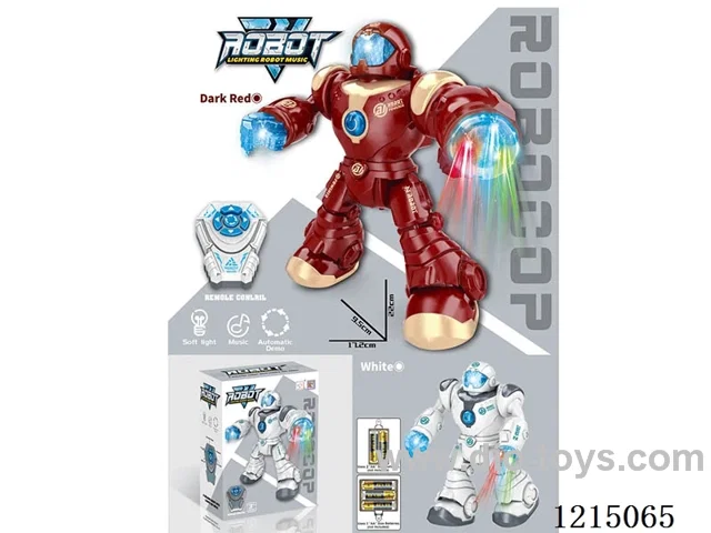 4ch RC robot wtih head /hands lights/automatic demonstration function (two colors mixed)not included battery