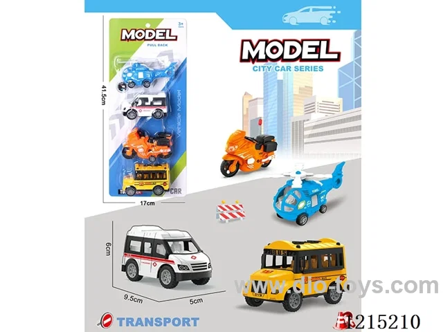 4PCS pull back car set