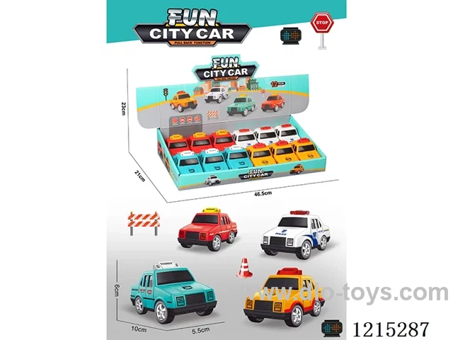 Pull Back City Car 12PCS