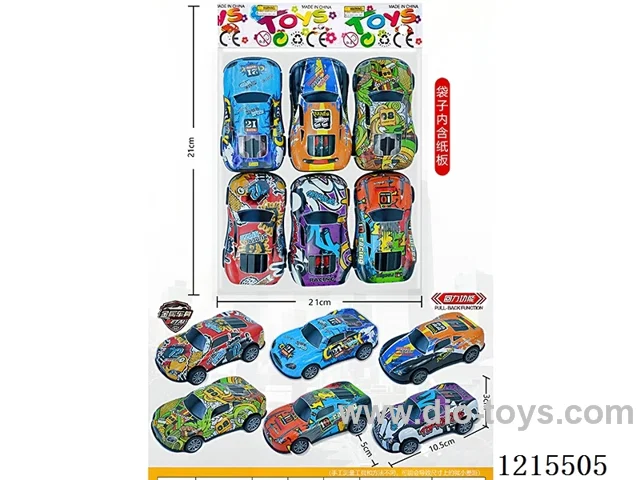 Metal Pull Back Sports Car 6PCS