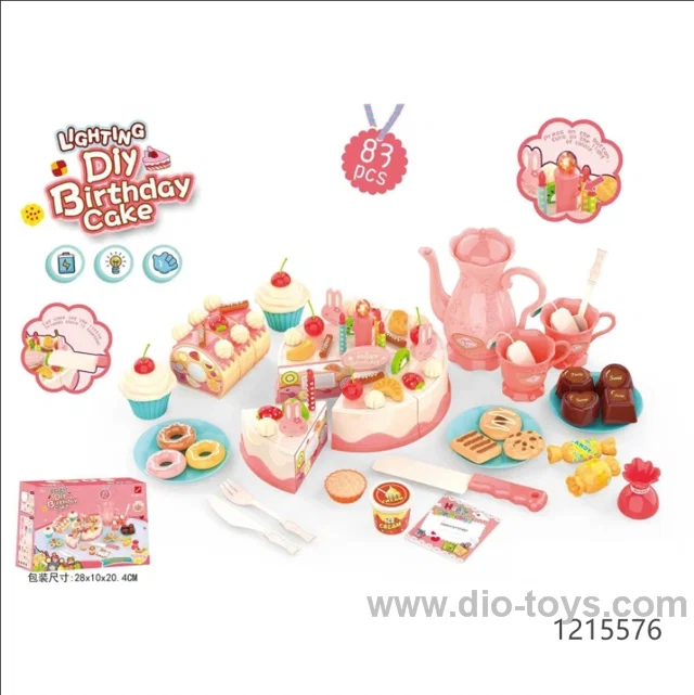 83 PCS Birthday Cake Food Play Set