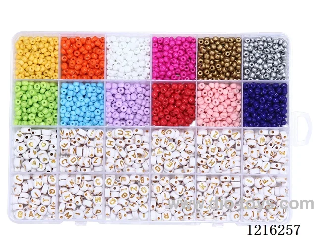 DIY Jewelry Set (4mm Rice Beads + Alphabet Beads + Wire (24 Gauge))