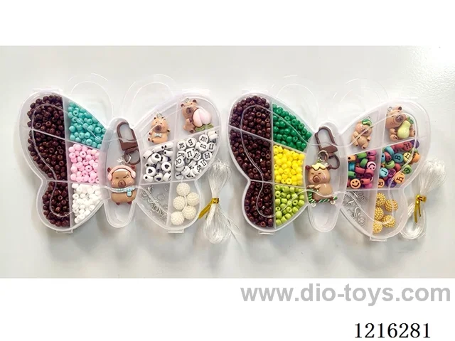DIY Jewelry Set (4mm Rice Beads + Alphabet Beads + Colorful Beads + Keychain + Pendant + Loop Lobster Clasp + Cord-2 Mixed)