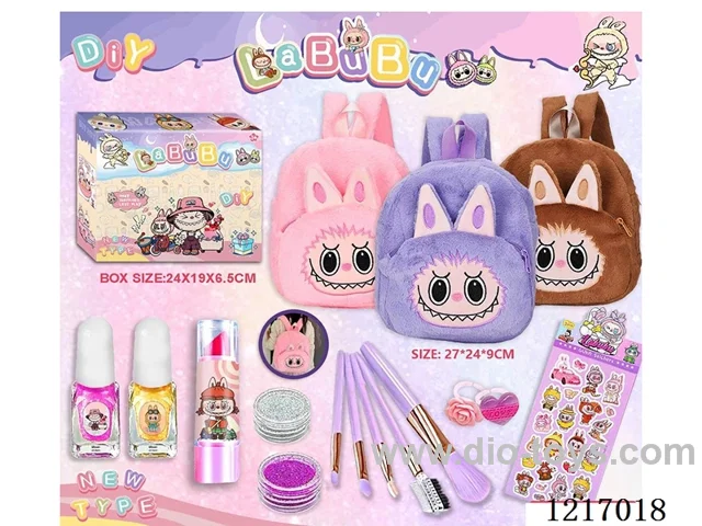 DIY LABUBU Backpack Manicure with Lipstick Sticker Set