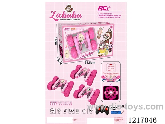 LABUBU Butterfly Blossom Lighted RC Stunt Car