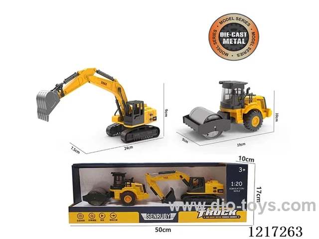 Free Wheel + Inertia-Alloy excavator + road roller (included battery)