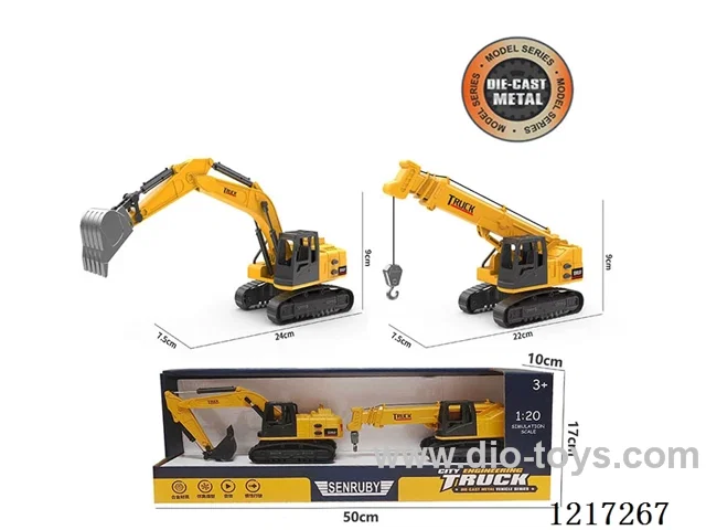 Free Wheel-Alloy excavator + crane (included battery)