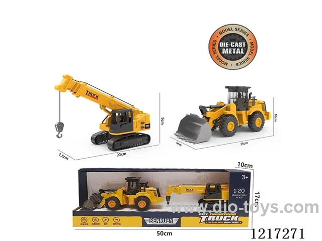 Free Wheel + Inertia-Alloy bulldozer + crane (included battery)