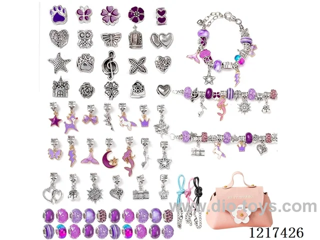 Pandora DIY Purple Set + Pink Tote Bag