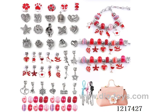 Pandora DIY Red Set + Pink Tote Bag