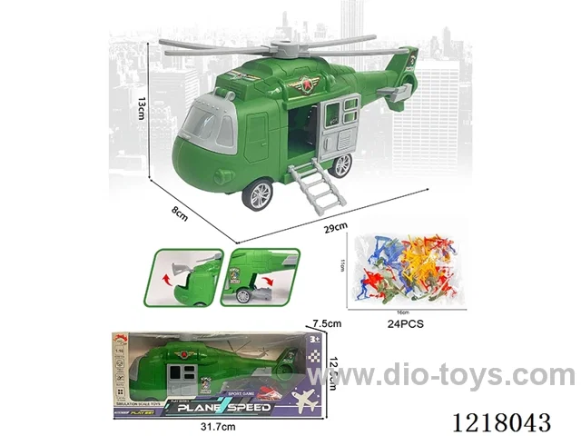 Stowage Inertia transport aircraft for military scenario + 24 soldiers