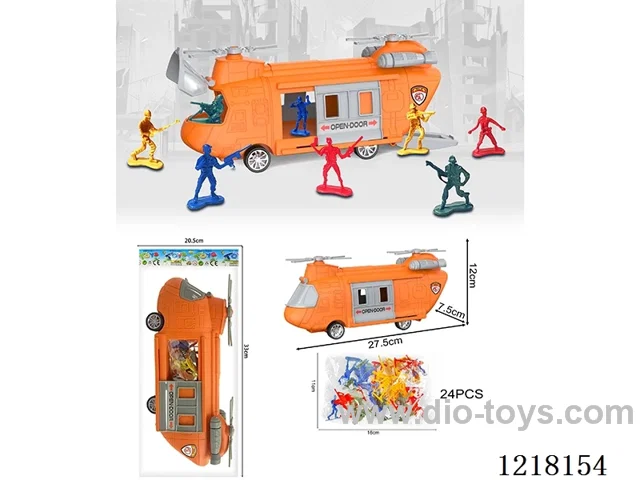 Stowage Rescue Scenario Inertia Transport Plane +24PCS Soldier