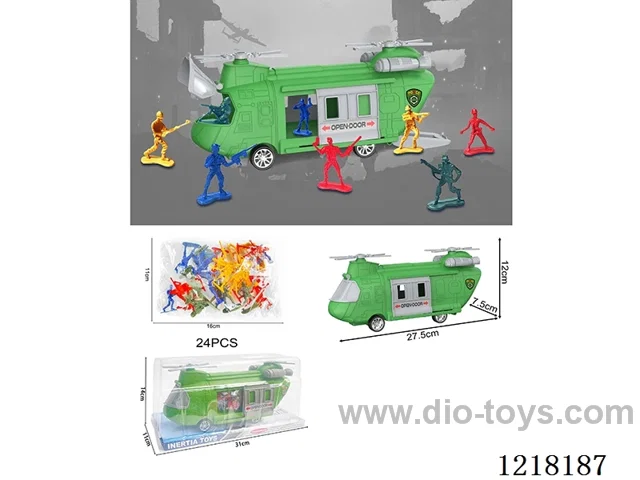 Stowage Military Scenario Inertia Transport Aircraft +24PCS Soldier