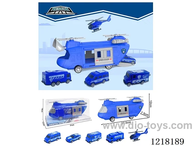 Stowage Police Scenario Inertia Transporter +5Helicopter Cars