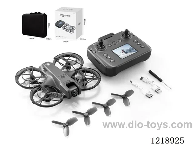 2.4G 4ch Brushless screen-controlled optical flow aerial photography drone included battery-Black/Gray