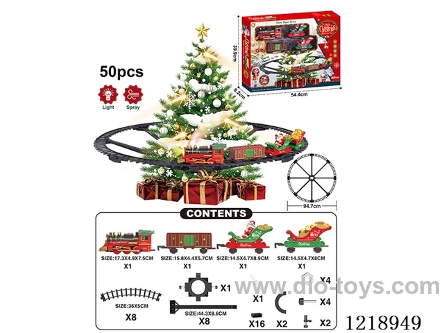 B/O track train W L/M/spray not included 4*AA battery(Christmas model)
