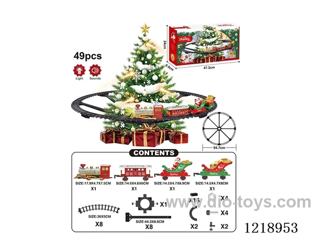 B/O track train W L/M not included 2*AAA battery(Christmas model)