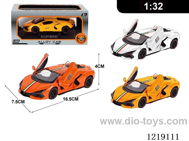 1:32 pull back alloy car W L/M included 3*AG13