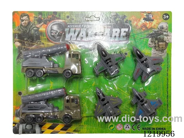 Pull Back Missile Car + Fighter Jet Set