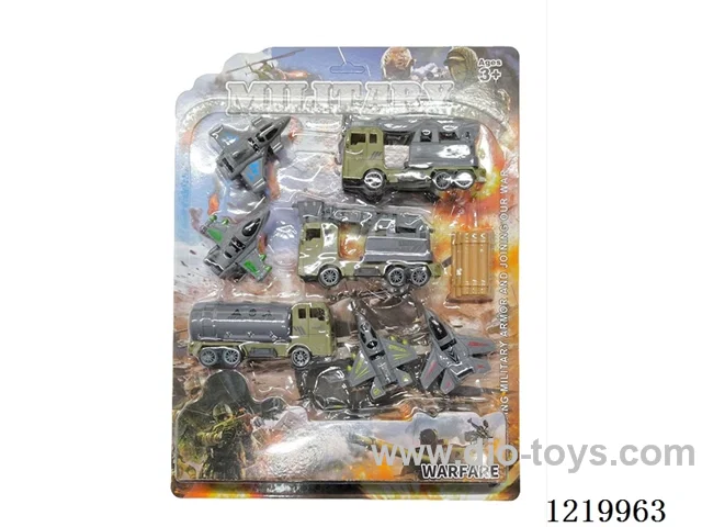 Pull back Military Engineering Vehicle + Fighter Jet Set