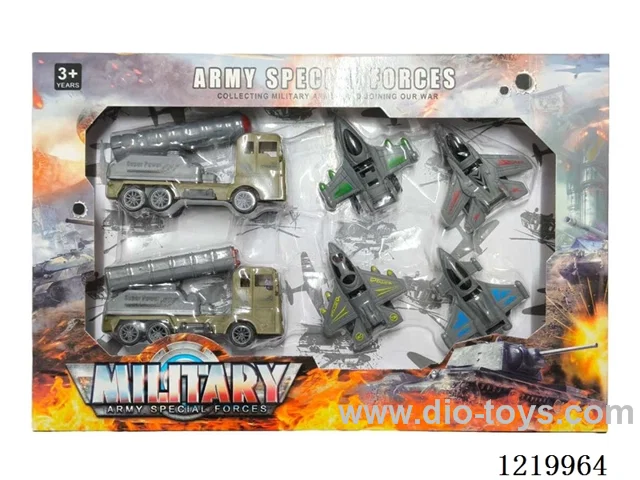 Pull Back Missile Vehicle + Fighter Jet Set