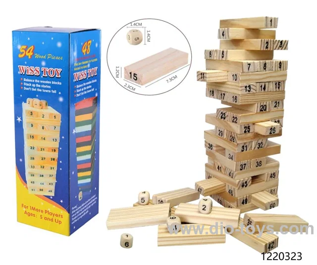 54pcs wooden  toys