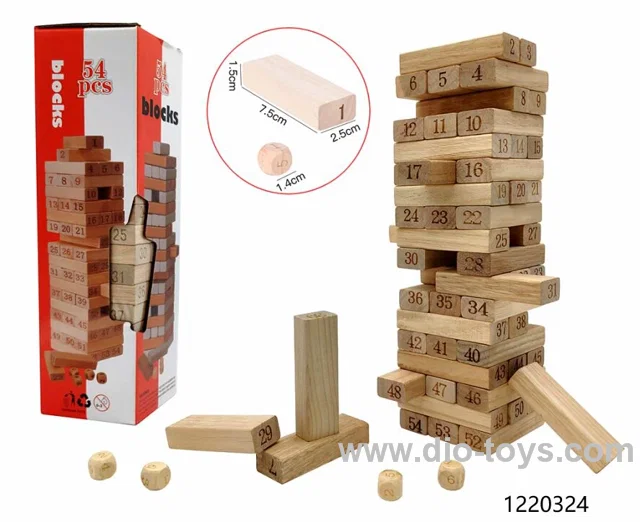 54pcs wooden  toys