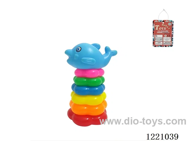 6-Layer Plum-shaped Rainbow Rings (Dolphin)