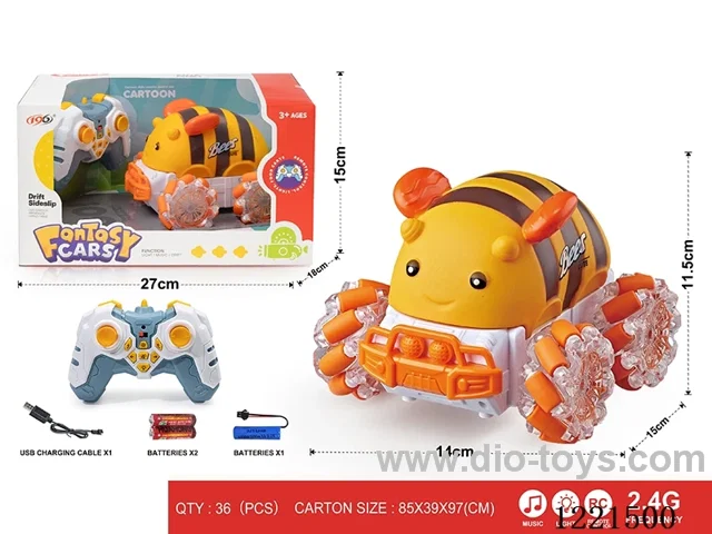 2.4G rc vinyl stunt car W L/M included battery