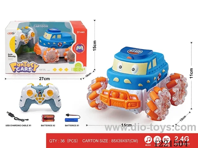 2.4G rc vinyl stunt car W L/M included battery
