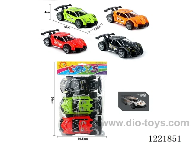 Pull back sports car (Lamborghini) skeleton car