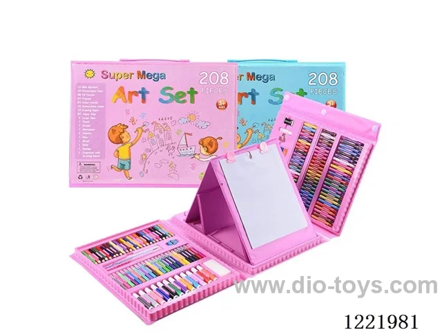 208PCS children's painting stationery set (English, small)