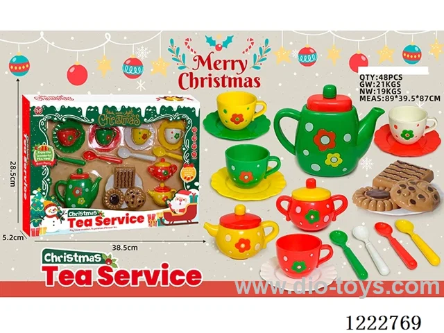 19PCS Christmas Tea Set C