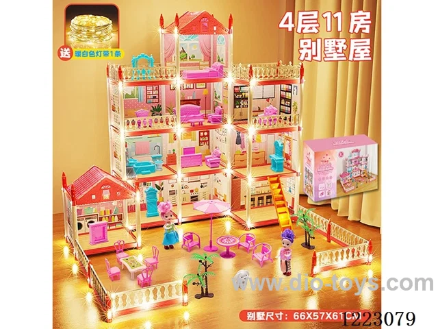 【With light bar】 Deluxe version of castle villa【11 rooms +2 dolls +4 floors +2 terrace】