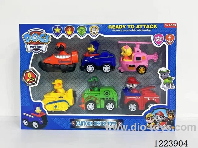6PCS Dog Pull Back Cars