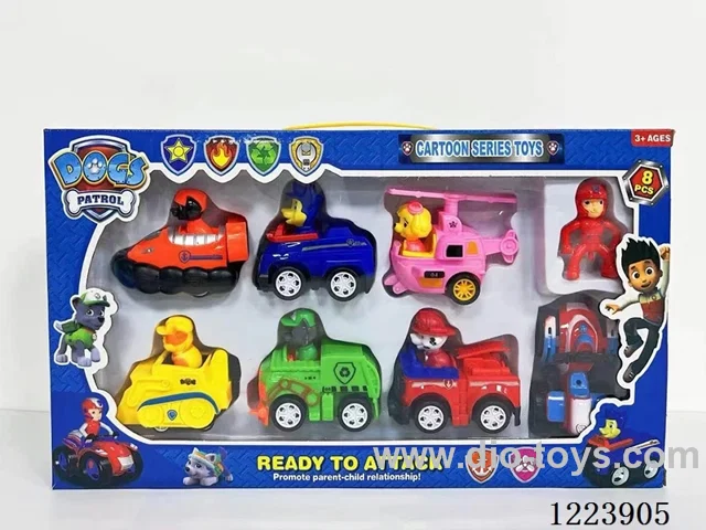 7PCS Dog Pull Back Cars